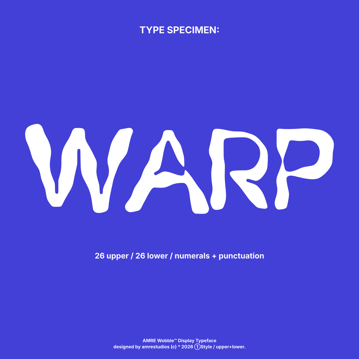 AMRE Wobble — Display Typeface