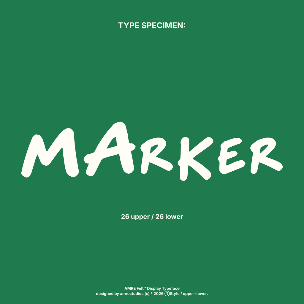 AMRE Felt — Display Typeface