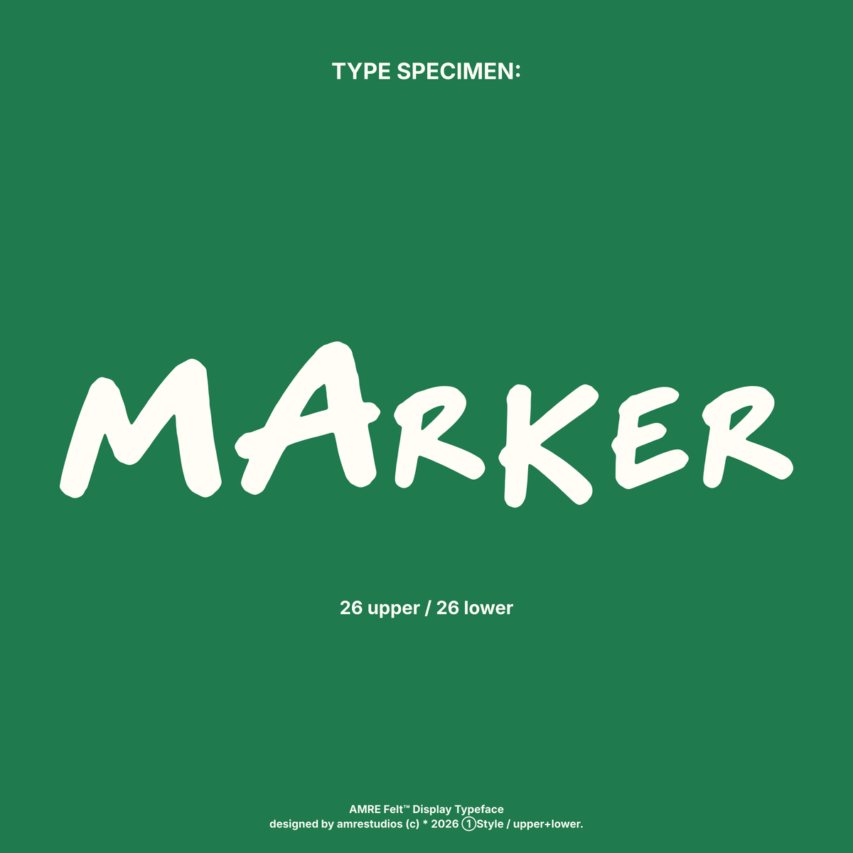 AMRE Felt — Display Typeface