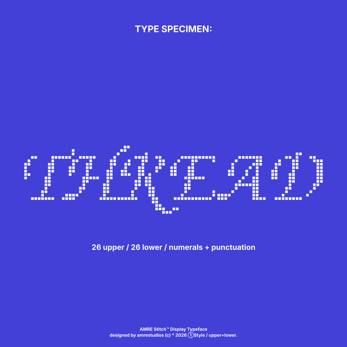 AMRE Stitch — Display Typeface