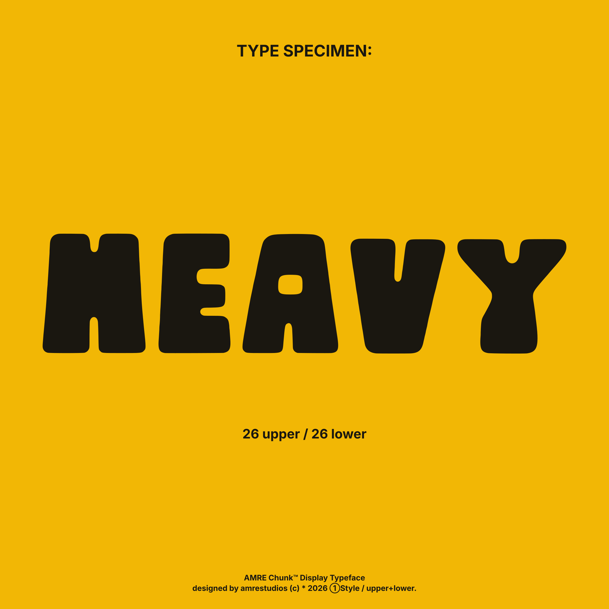 AMRE Chunk — Display Typeface
