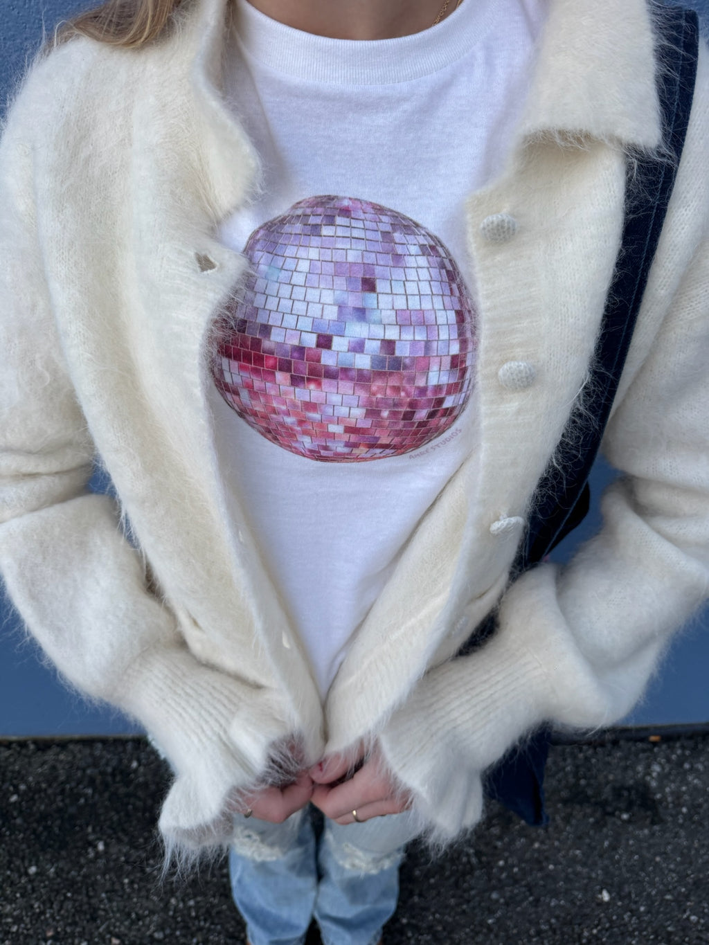pink disco baby tee