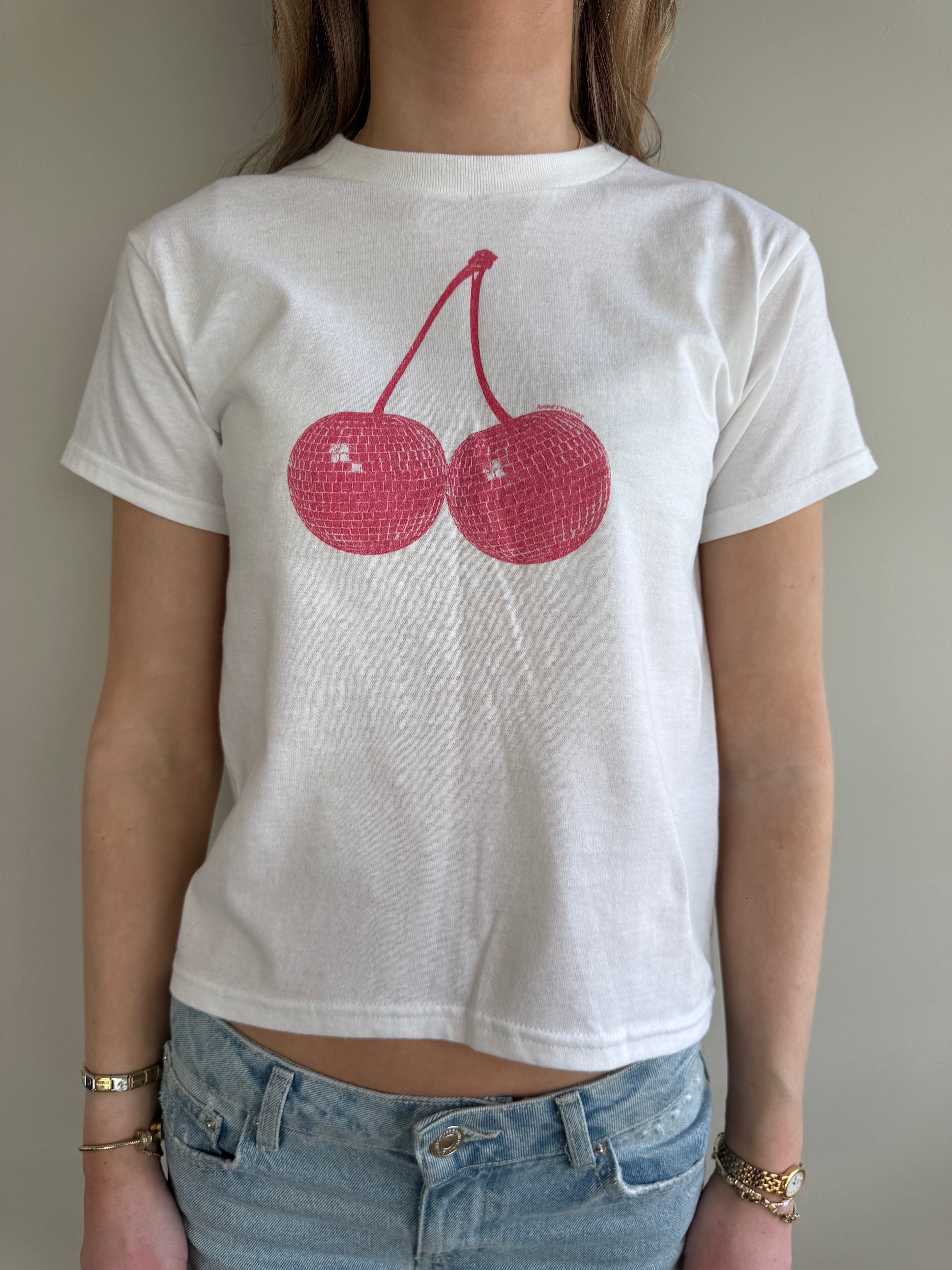 cherry baby tee