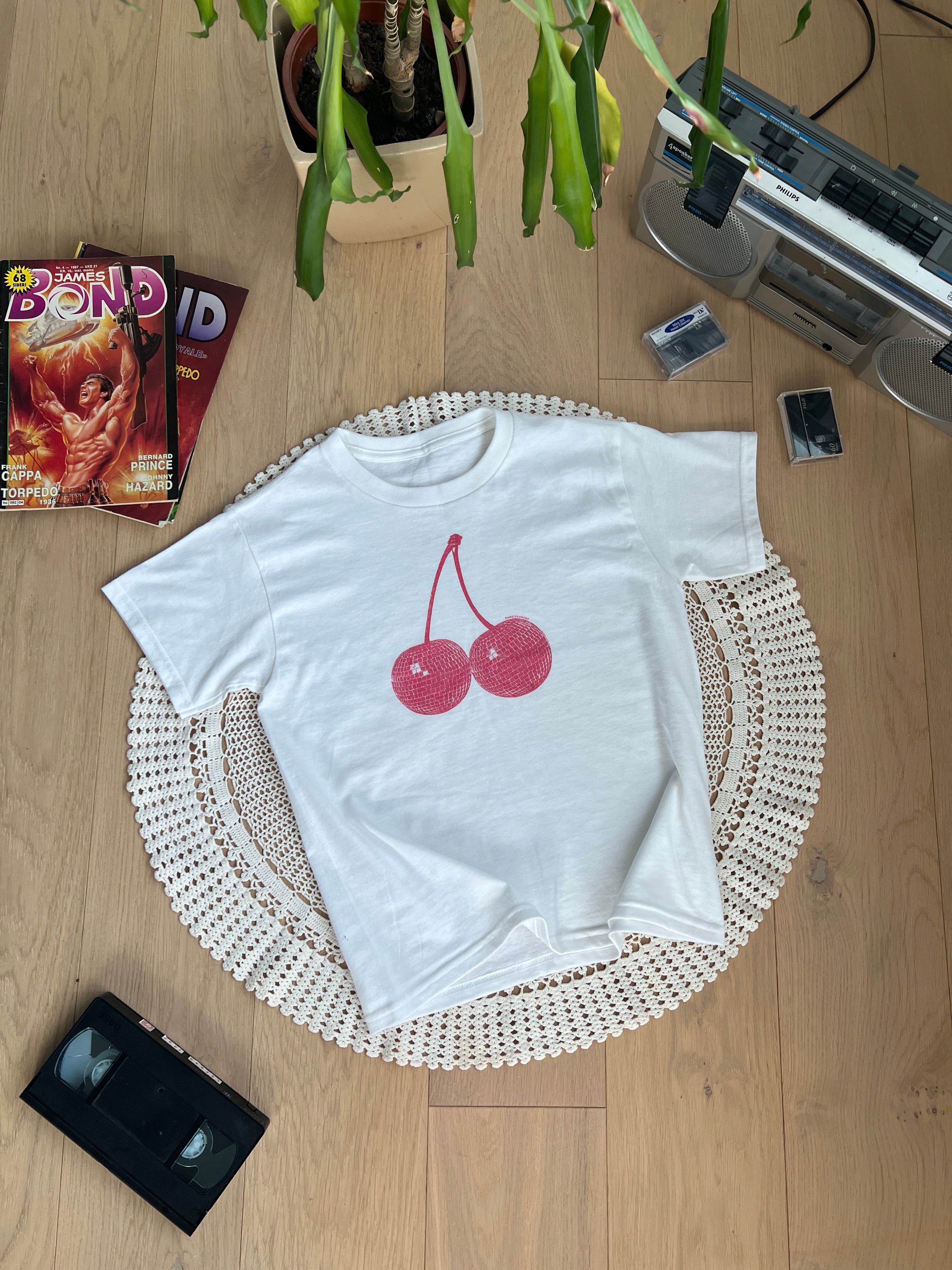 cherry baby tee