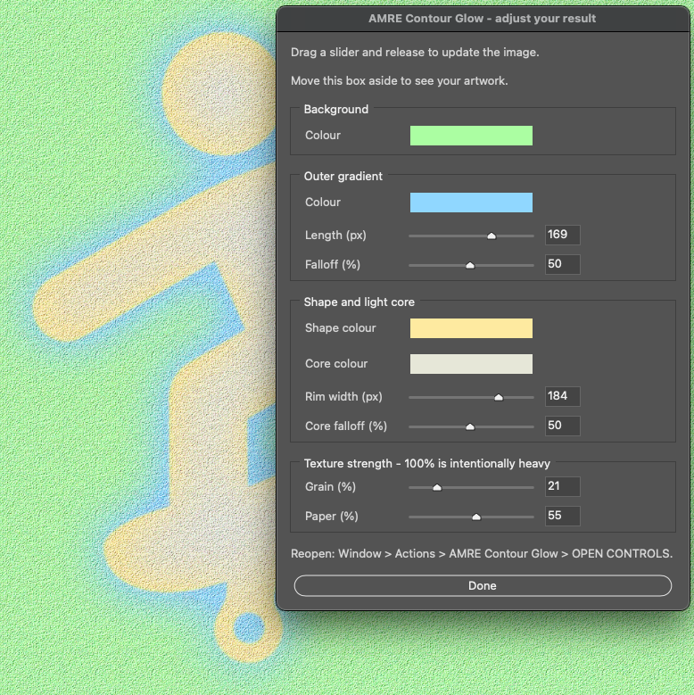 AMRE Contour Glow — Editable Colour Contour Photoshop Script