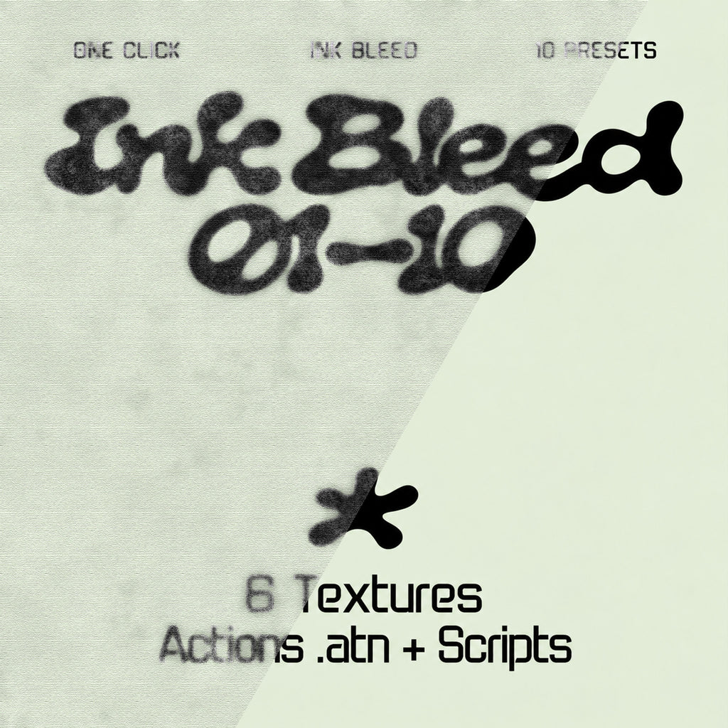 AMRE Ink Bleed — 10 Photoshop Presets