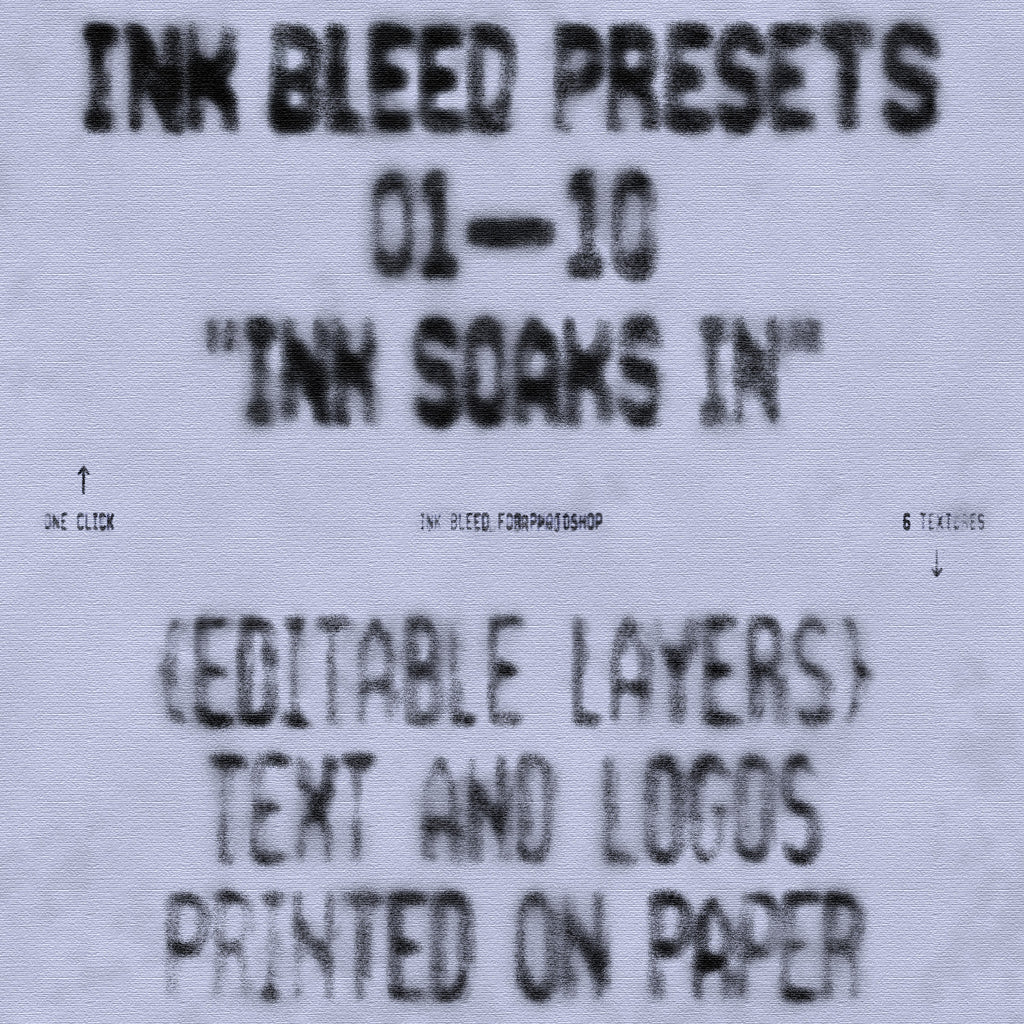 AMRE Ink Bleed — 10 Photoshop Presets
