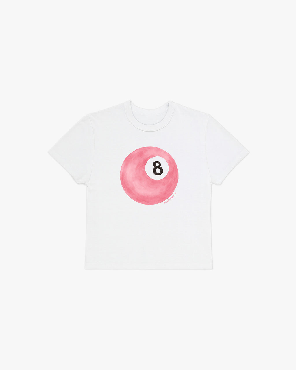 pink 8ball baby tee